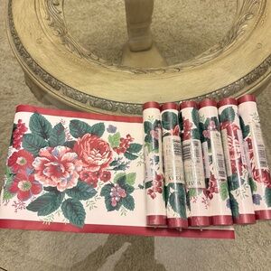 Waverly Pleasant Valley Floral 9" Wide X 5 Yards Wall Border 562910 Vtg 7 rolls